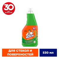 Мистер Мускул средство для стекол и поверхностей Утренняя роса (нашатырь) 500мл Сменная бутылка